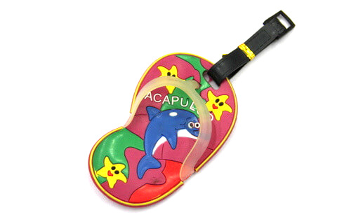 Silicone/Rubber luggage tags for tourist souvenir & gifts, acapulco, #02003-005-8