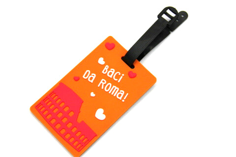 Silicone/Rubber luggage tags for tourist souvenir & gifts, roma, #02003-003
