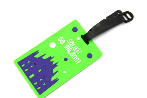 Silicone/Rubber luggage tags for tourist souvenir & gifts, Milano, #02005-009