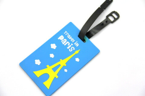 Silicone/Rubber luggage tags for tourist souvenir & gifts, paris, #02005-010
