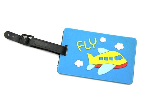 Silicone/Rubber luggage tags for tourist souvenir & gifts, fly, #02005-011-1