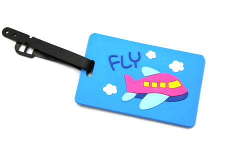 Silicone/Rubber luggage tags for tourist souvenir & gifts, fly, #02005-011-2