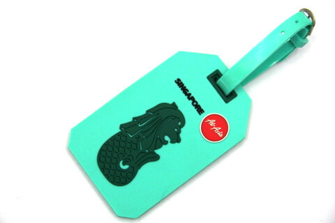 Silicone/Rubber luggage tags for tourist souvenir & gifts, Singapore, #02001-025