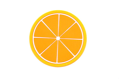 Custom Silicone/Rubber Coasters Orange #02009-004 Custom Silicone/Rubber Coasters Orange #02009-004