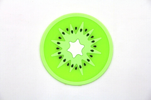 Custom Silicone/Rubber Coasters Kiwi Fruit #02009-005 Custom Silicone/Rubber Coasters Kiwi Fruit #02009-005