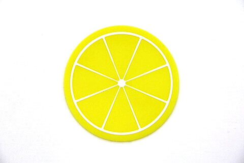 Custom Silicone/Rubber Coasters Kiwi Lemon #02009-006 Custom Silicone/Rubber Coasters Kiwi Lemon #02009-006