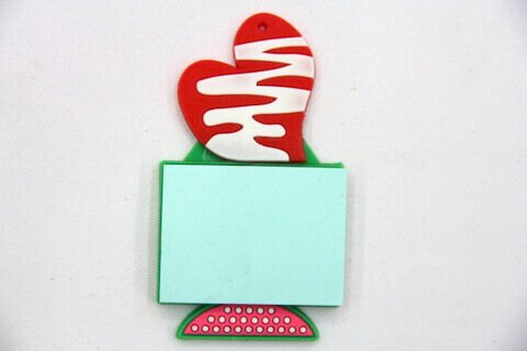 Silicone/Rubber Fridge Magnets Notepad love #02012-001