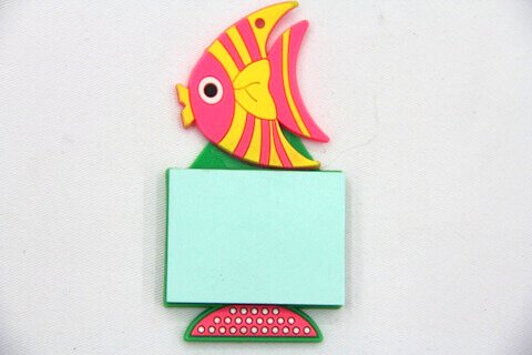 Silicone/Rubber Fridge Magnets Notepad Fish  #02012-003