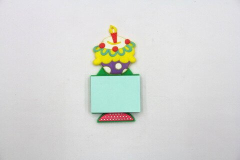 Silicone/Rubber Fridge Magnets Notepad Birthday Cake #02012-006