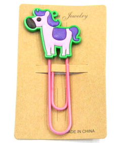 Silicone/Rubber Bookmarks cartoon horse  #02018-004