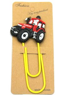 Silicone/Rubber Bookmarks cartoon tractor #02018-013