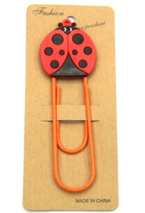 Silicone/Rubber Bookmarks cartoon lady bird #02018-014