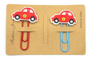 Silicone/Rubber Bookmarks cartoon cute cars  #02018-022