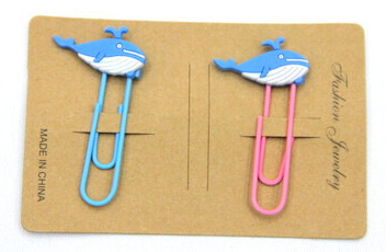 Silicone/Rubber Bookmarks cartoon whale #02018-023