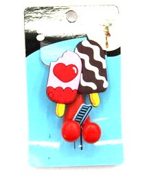 Silicone/Rubber toothbrush holder cartoon ice cream #02020-008