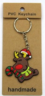 silicone Christmas key chain deer #02026-009