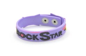 Silicone/Rubber (Soft Plastic) Bracelet Rock Star #02029-002