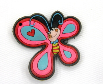 Silicone/Rubber fridge magnets, Cute cartoon animals, butter fly, #02034-004