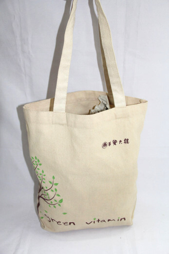 Reusable promotional cotton/canvas shopping totes with custom print/logo, for shopping mall, #04-030
