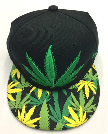 Fashion Hats and Caps in Yiwu China, CANNABIS LEAVES, #0503-002