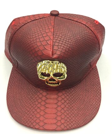 Pu Fashion Hats and Caps in Yiwu China, skull buckle, #0503-003