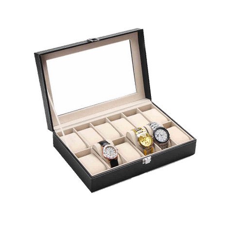 PU Leather Watch Display Box 12 slots (2)