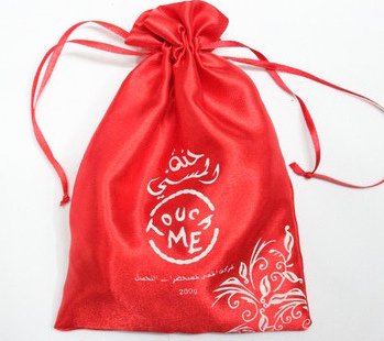 Satin bags #1401-002, with customized printing for promotion