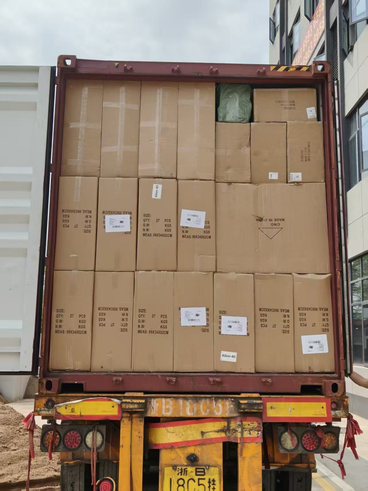 3rd and ongoing containers were loaded from client's own warehouse.