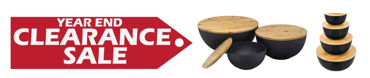 2024 year end clearance sale: bamboo fiber salad bowl sets