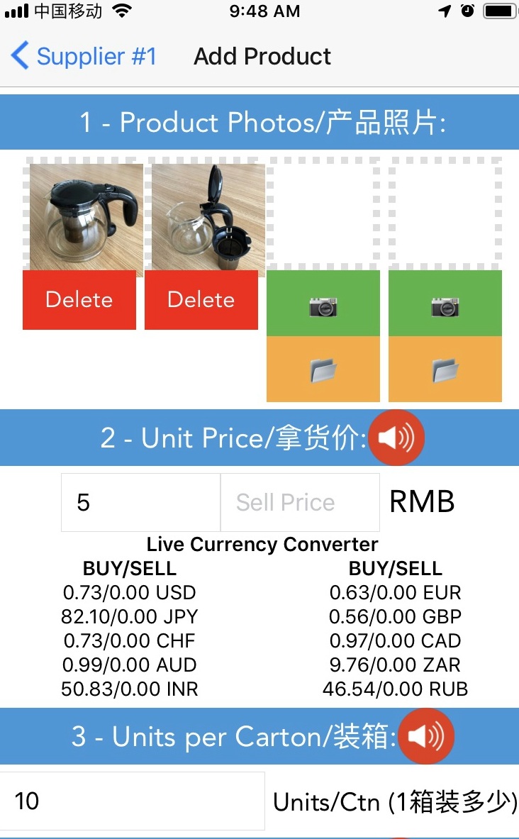 Built in translation app for asking information in Yiwu market.