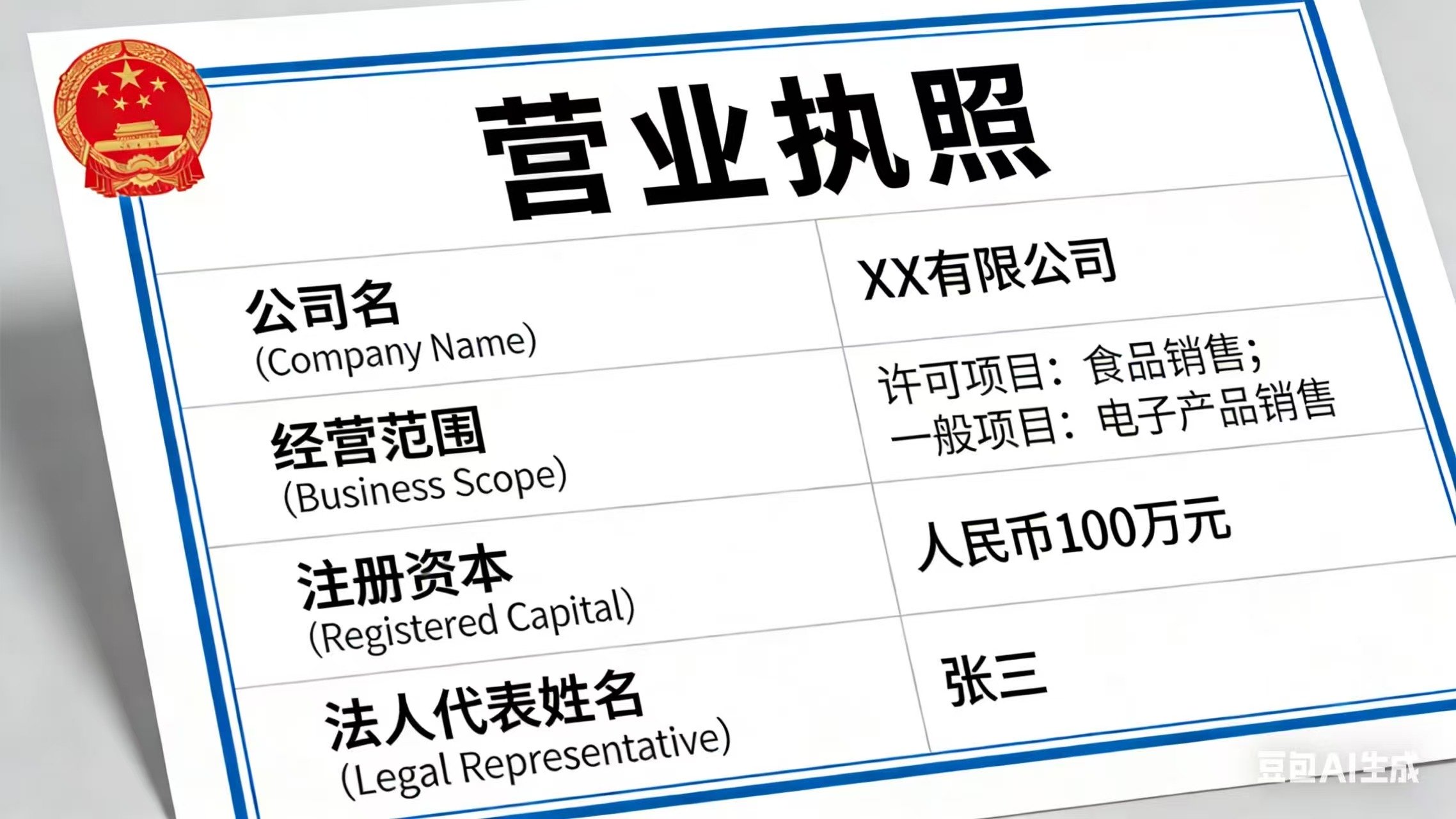 Prepare Info On Business License in Yiwu China