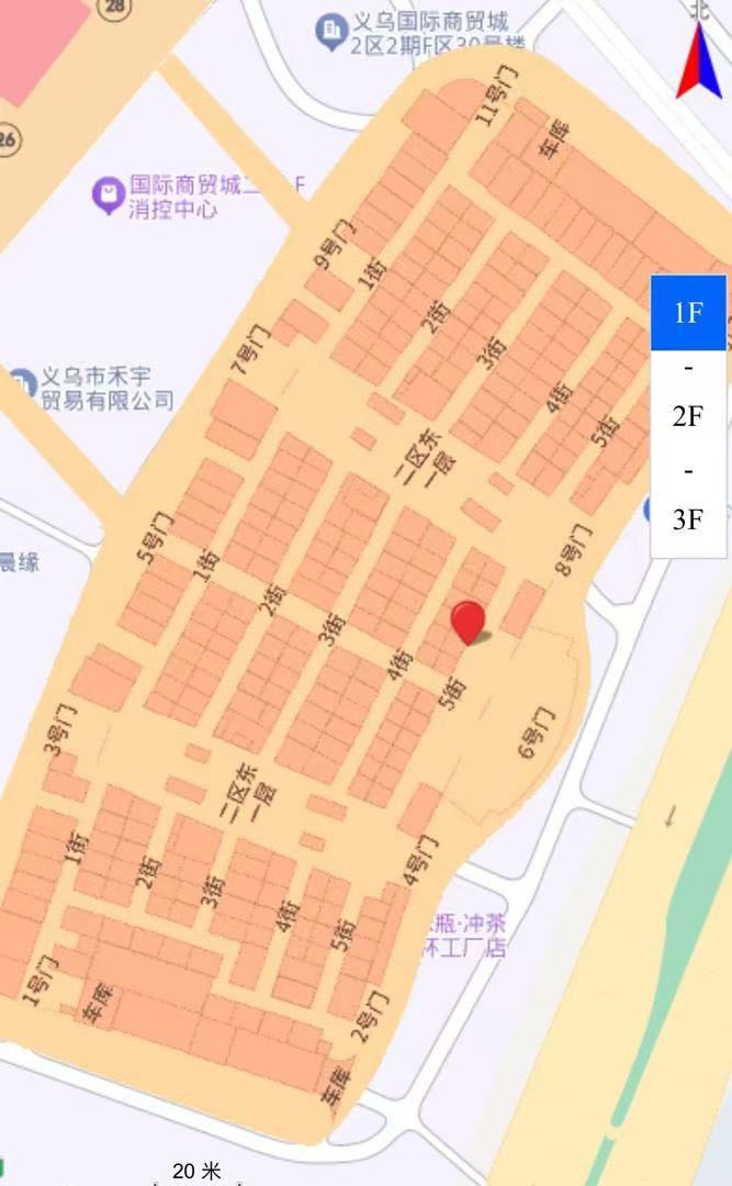 Air conditioner parts shop number address map 20070 Yiwu market China.