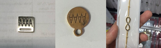 Stainless steel jewelry colors available in YIWU market, China. (sample)