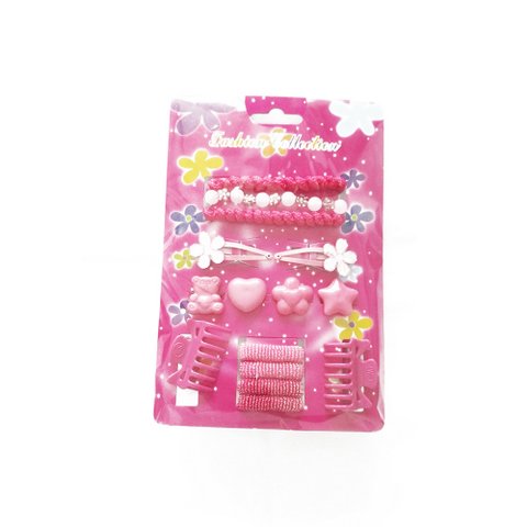 14 pcs hair accessories set for kids: claws, bands, clips