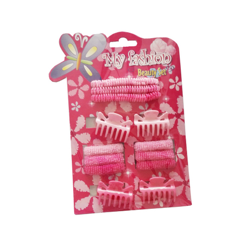 13pcs Kids Hair Accessories Set With Display Box, Pink