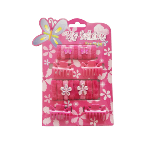 21pcs Kids Hair Accessories Set With Display Box, Pink