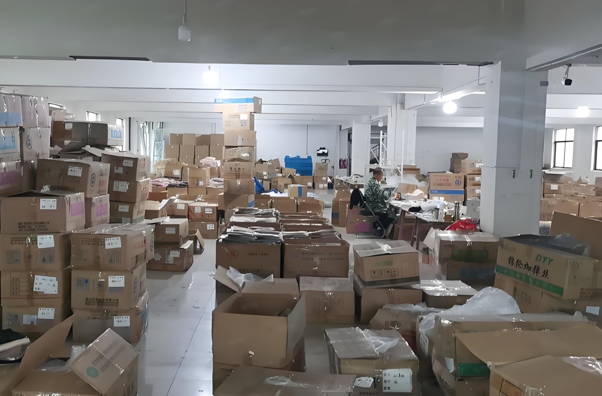 Warehouse in Industrial Factory Area of Yiwu City, China.