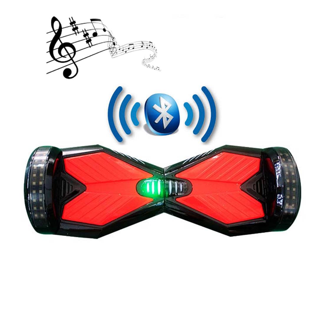 bluetooth hoverboard black and red