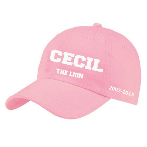 cecil the lion hat pink