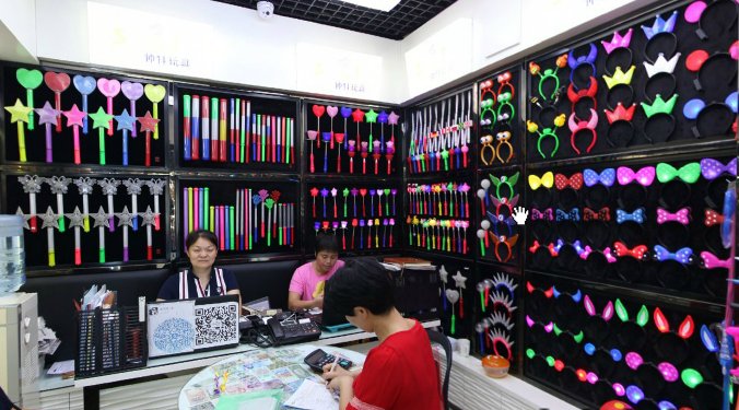 A showroom specialized in glow toys in Yiwu market - Toys Section