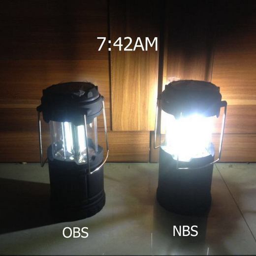 Solar camping lamp AB test 2